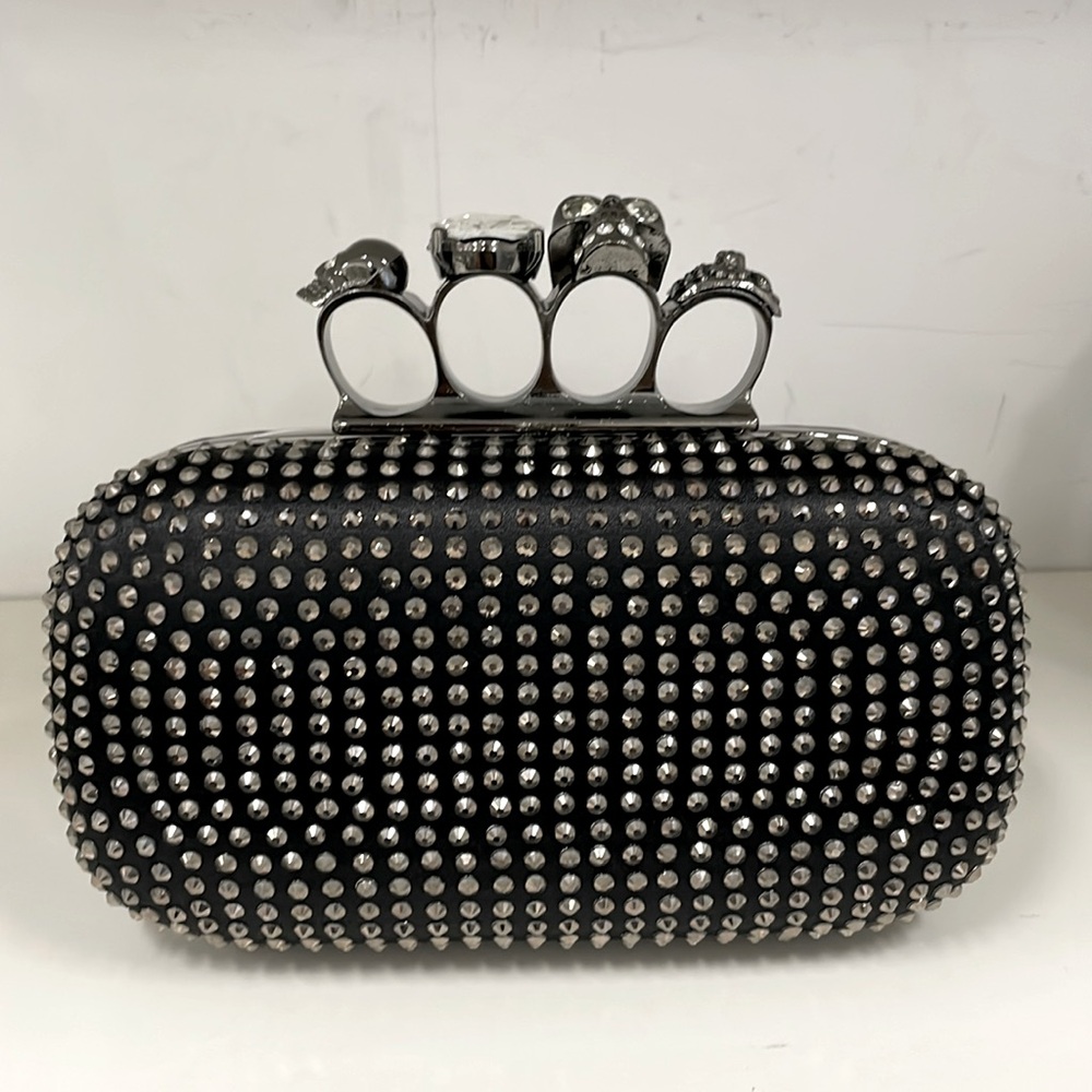 NWT Knuckle clutch with rhinestones